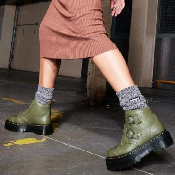 Dr. Martens | Shoes | Dr Martens Devon Flower Buckle Leather